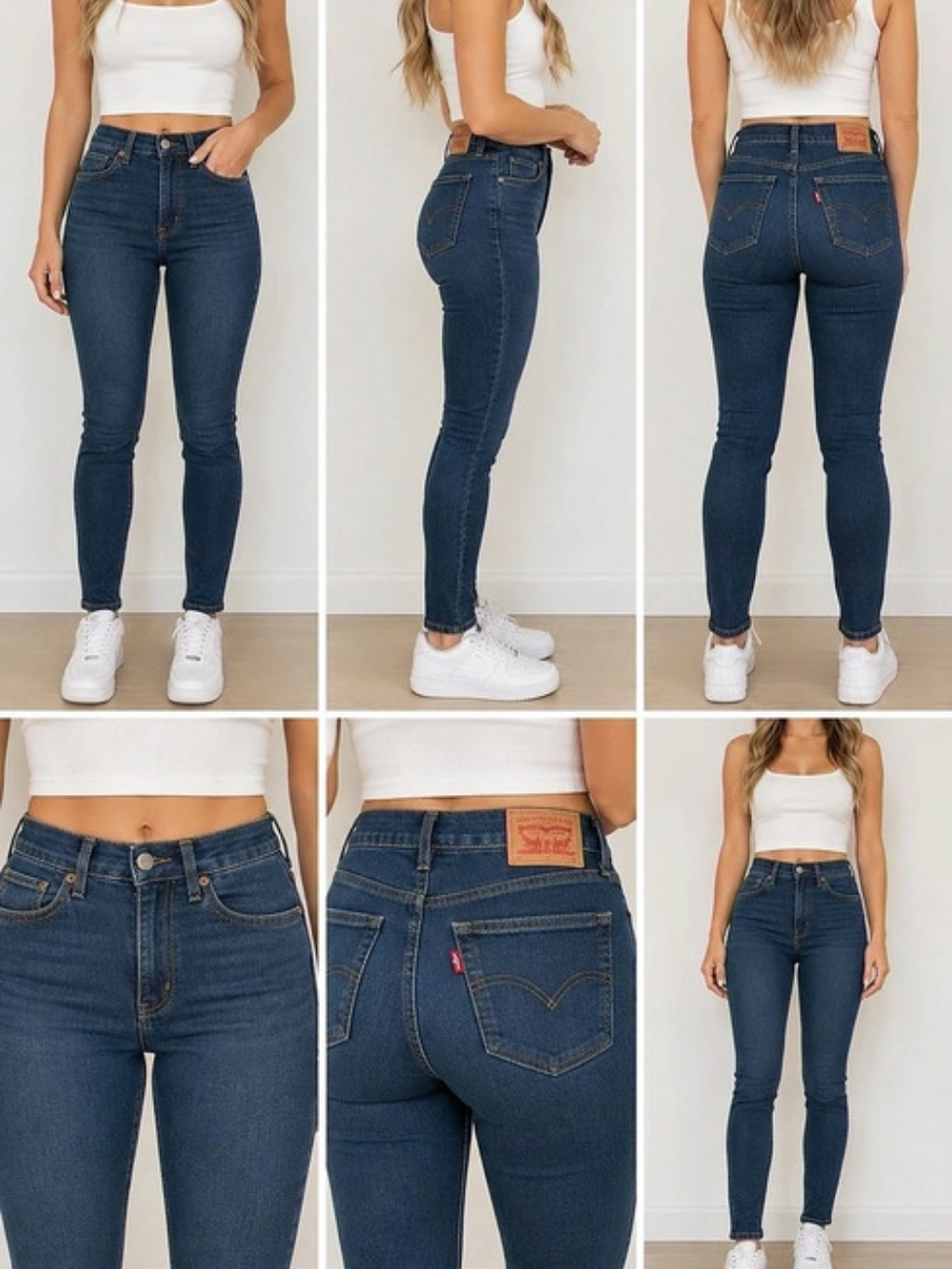 Levi's 721 High Rise Skinny Jeans Blue Waist 27 NWT